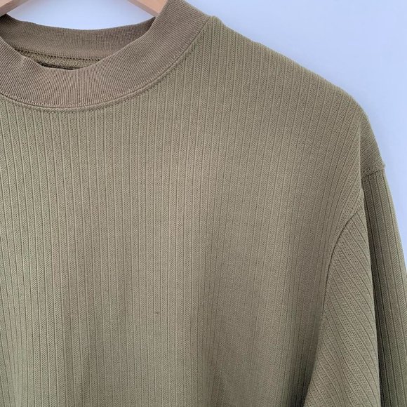 Crew Neck Long Sleeve - Size M - Army Green - Picture 3 of 6